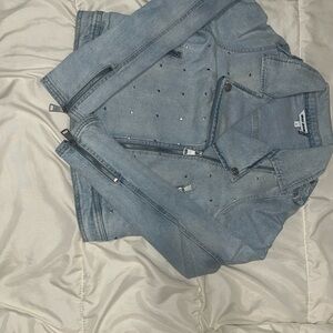DKNY Studded Denim Jacket